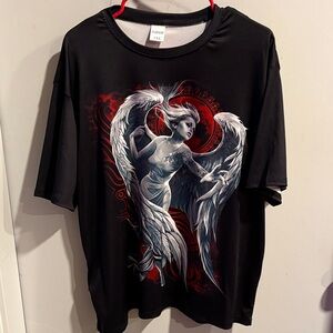 Men's Black Angel Graphic Tee